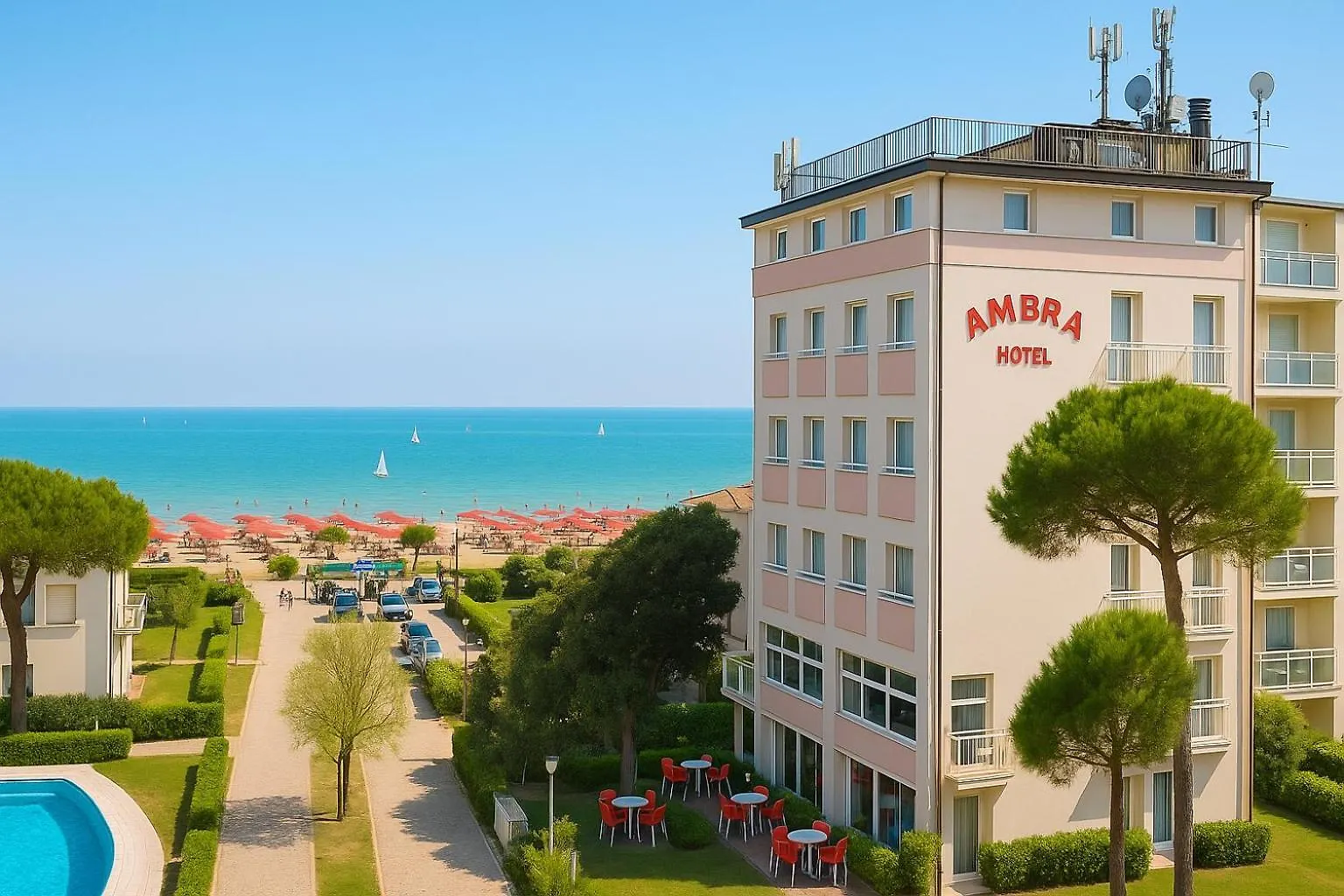 Hotel Ambra - Fronte Mare - Vicinissimi Al Centro Milano Marittima
